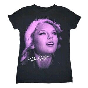 Vtg Hot Topic Y2K Taylor Swift Graphic Baby Tee T Shirt Size SM Rare Swifty